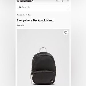 lululemon athletica Compact Black Backpack